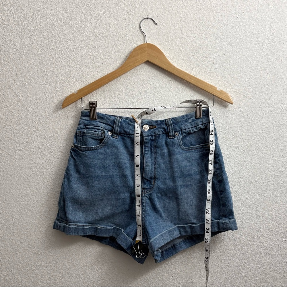 American Eagle AE Curvy Mom Shorts High Rise Stretch Denim size 8 - Picture 6 of 13